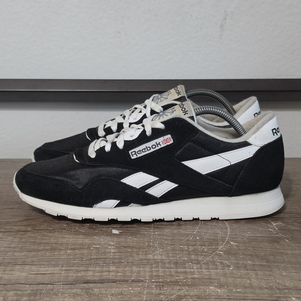 Reebok Classic Nylon Men's Athletic Running Shoes Sneakers Size 10 Black